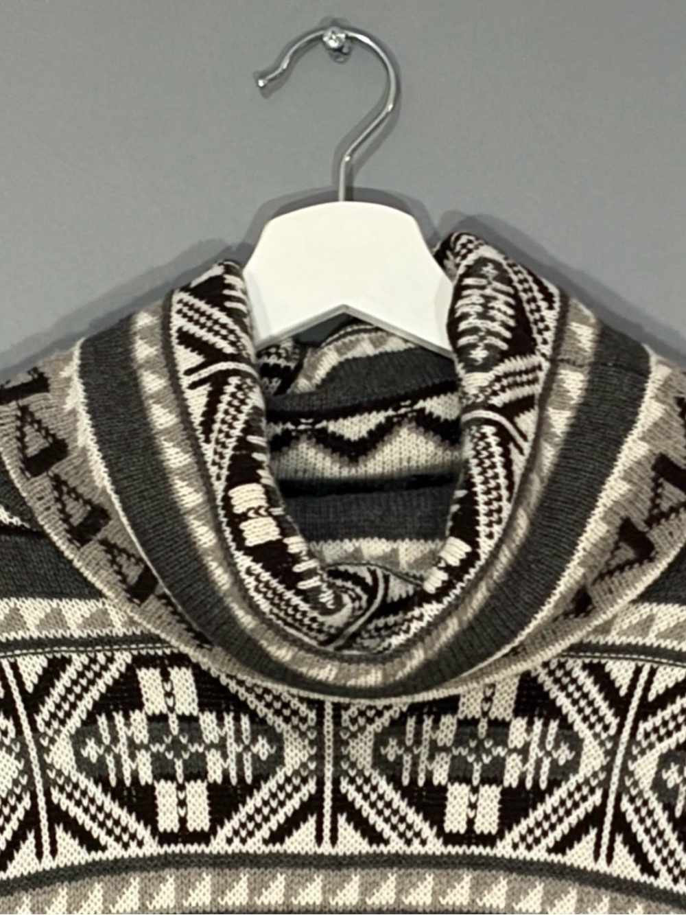 Vintage Ralph Lauren LRL Fair Isle Wool Funnel Neck Sweater XS - Picture 4 of 11
